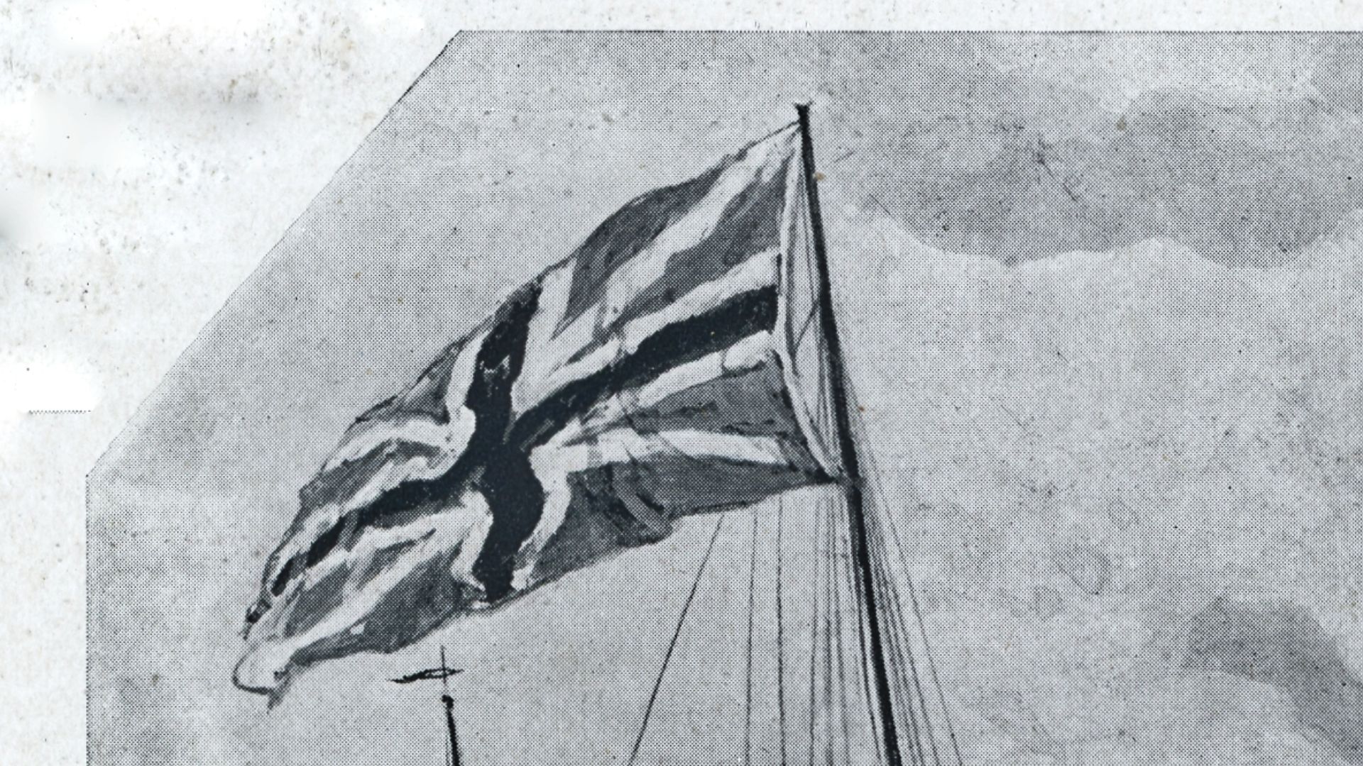 Union Jack at the main mast by Charles Joseph Staniland.Scanned image using an Epson Perfection V800.