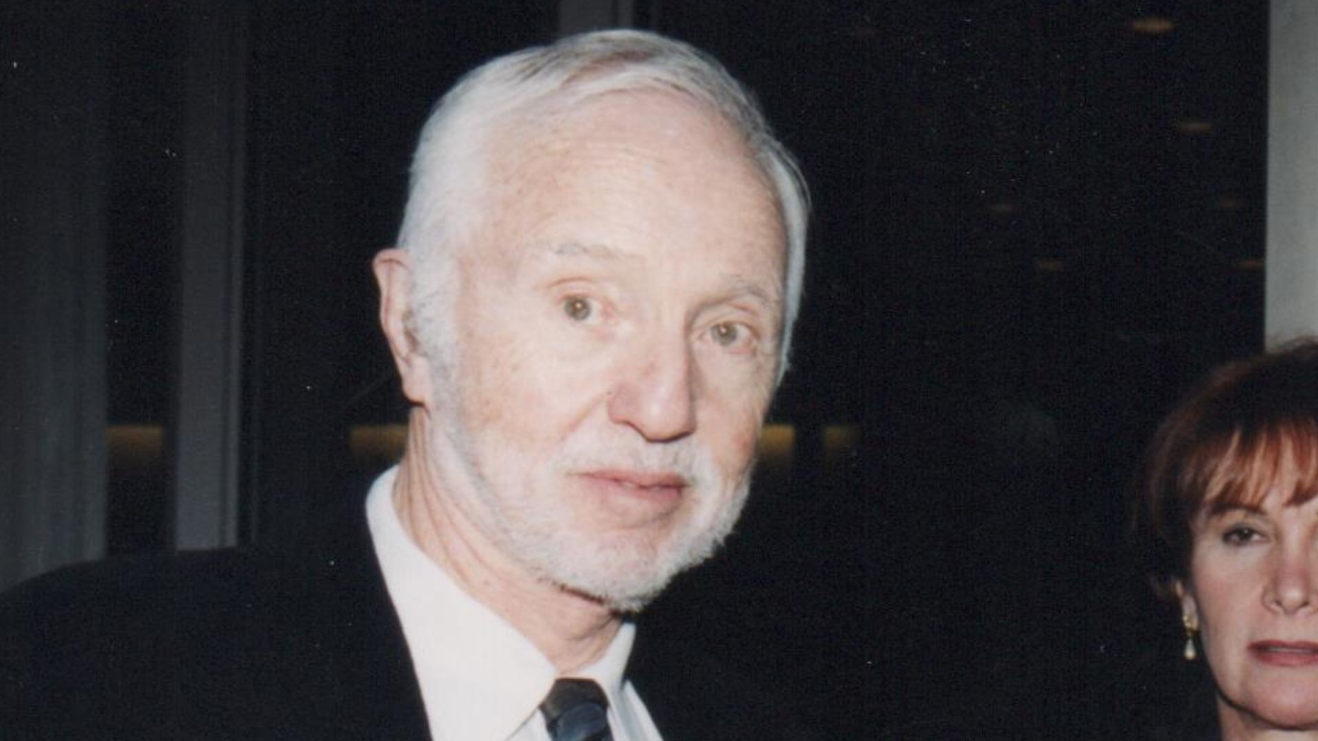 Saul Landau with longtime friend Haskell Wexler, the filmmaker, and Rita Taggart at the 1999 Letelier-Moffitt Awards.