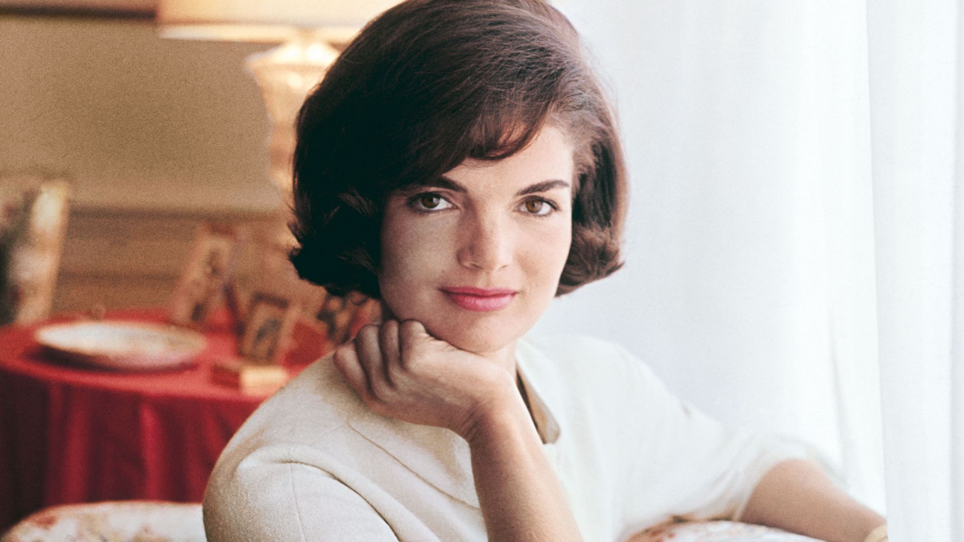 Portrait photograph of former U.S. First Lady Jacqueline Kennedy, originally published on the cover of the July 4, 1961 issue of Look Magazine.