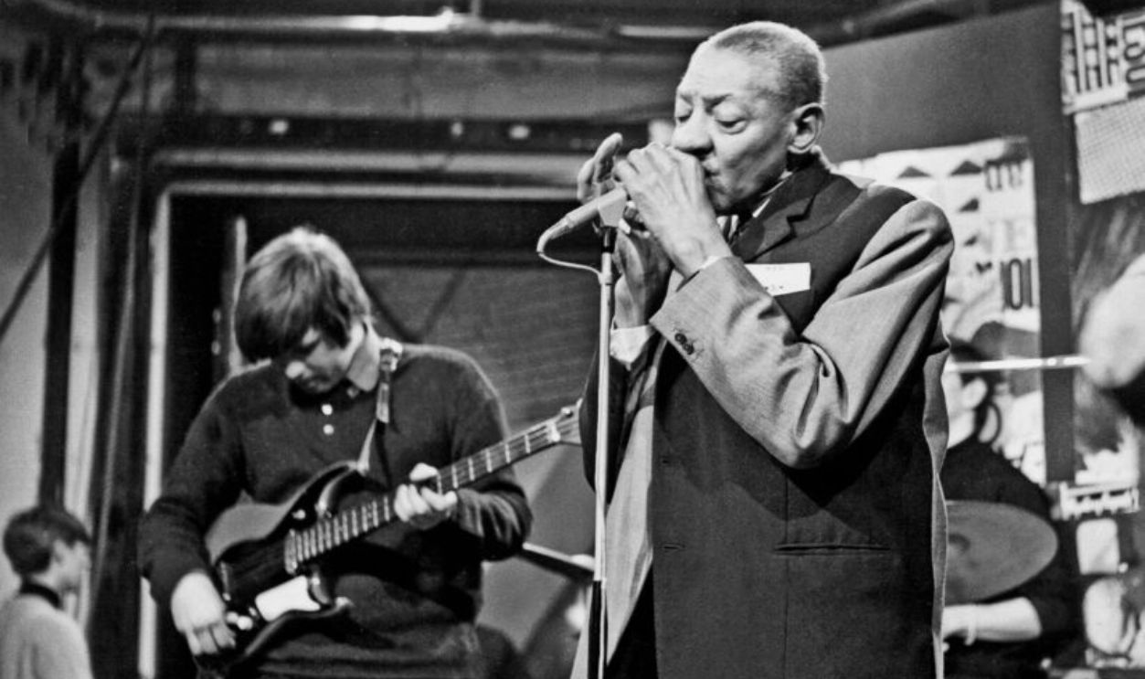 LONDON - CIRCA 1964: Blues singer Sonny Boy Williamson (II) performs on a British TV show circa 1964 in London, England. Aleck 'Rice' Miller was the second blues artist to use the name Sonny Boy Williamson. 