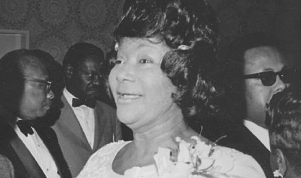 African-American singer and Queen of Gospel Mahalia Jackson, 1959.