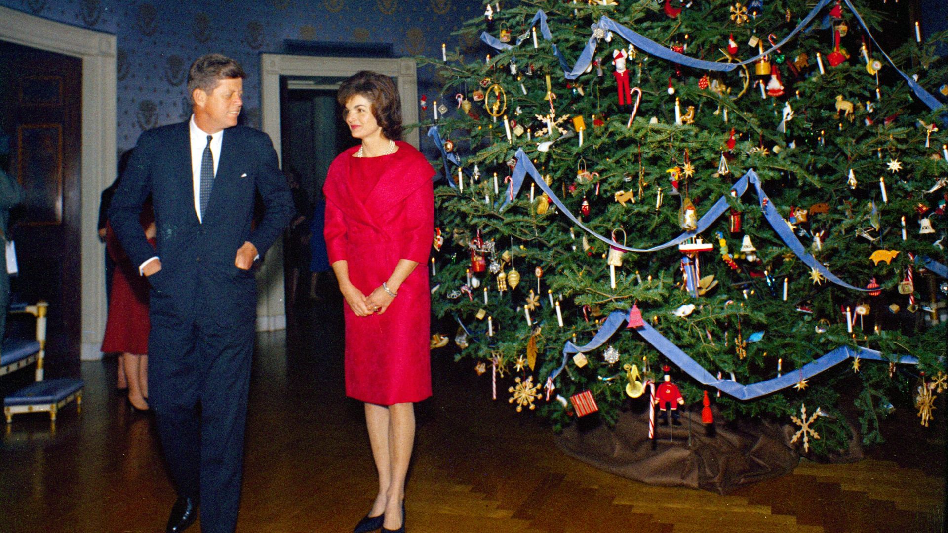 President John F. Kennedy and First Lady Jacqueline Kennedy introduced the tradition of Christmas Tree themes in 1961 with a
