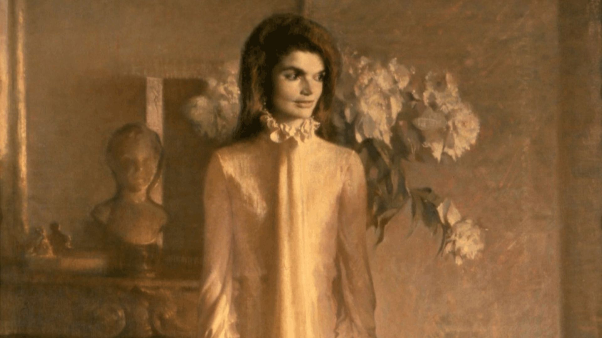 Official painted portrait of Jacqueline Kennedy.