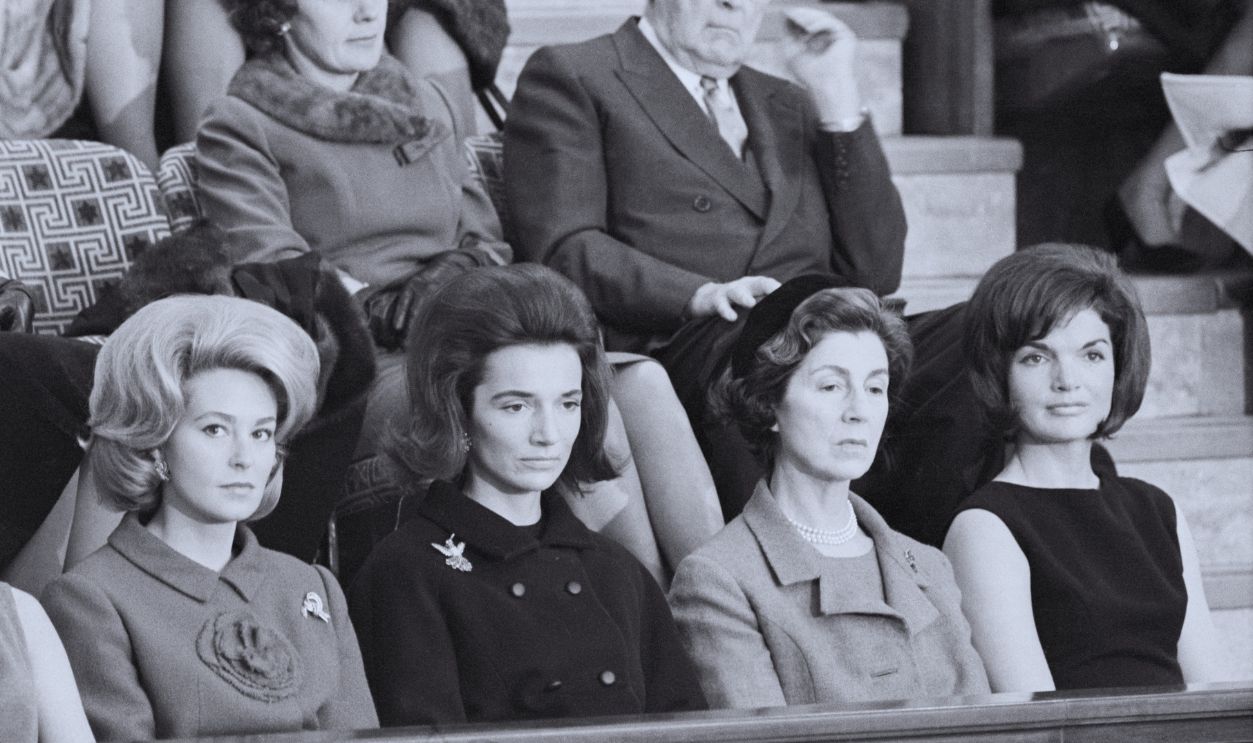 Gettyimages - 514683094, First Lady Watching State of the Union Address First Lady Jackie Kennedy watches President Kennedy deliver the State of the Union address. Among those watching with her is her mother, Janet Auchincloss, and her sister, Princess Lee Radziwill. 