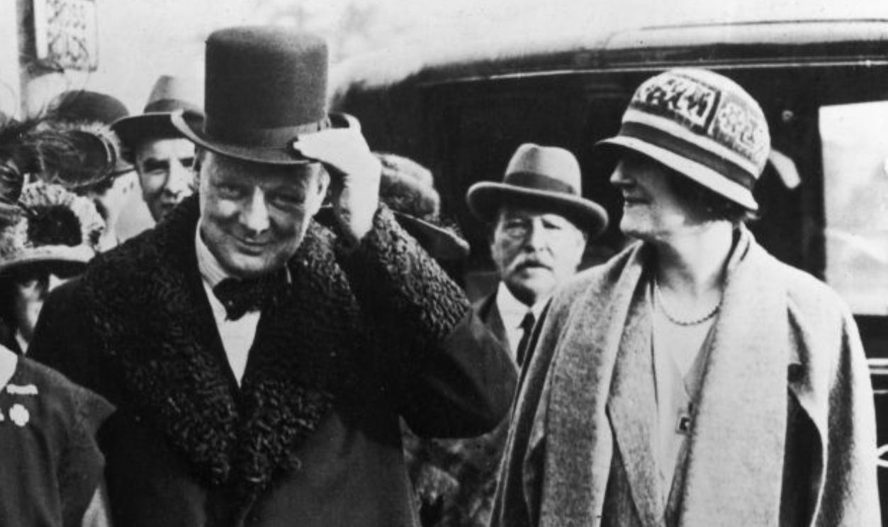 British statesman Winston Churchill (1874 - 1965) and his wife Clementine (1885 - 1977) arrive at Cambridge Park Road, Wanstead, for an election meeting during the General Election, 10th October 1924. Churchill is representing Epping as a 'Constitutionalist'. 