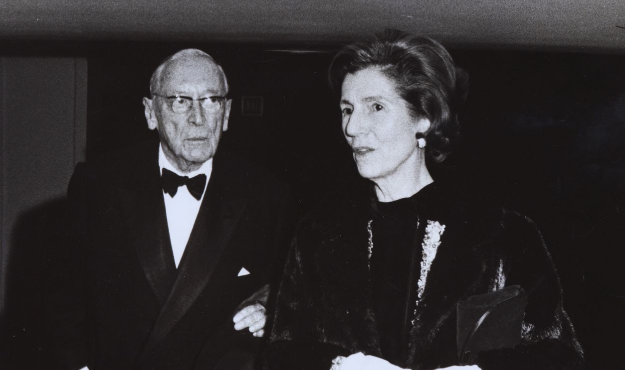 Gettyimages - 105832812, Opening of the Hall of Fame at the Uris Theater Janet Auchincloss and Hugh Auchincloss during Opening of the Hall of Fame at the Uris Theater at Uris Theater in New York City, New York, United States. 