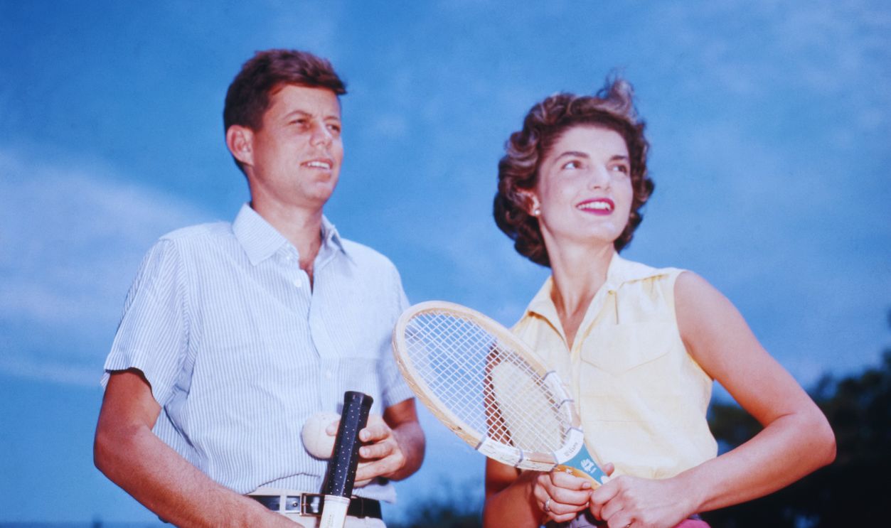 Gettyimages - 515586106, John Kennedy and Jacqueline Bouvier Playing Tennis