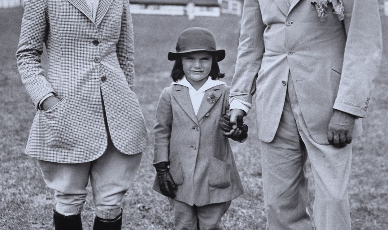Gettyimages - 514685894, Bouvier Family at Horse Show John Bouvier stands with his wife and daughter Jaqueline at the Sixth Annual Horse Show of the Southampton Riding and Hunt Club on Long Island. 