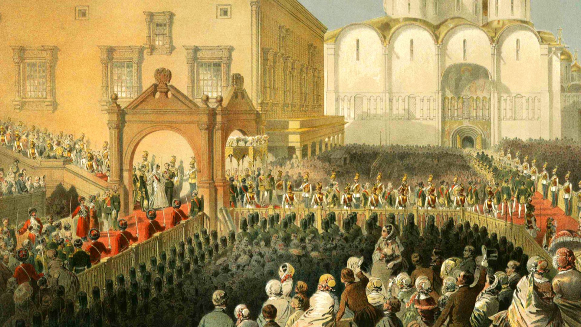 Entry Procession to the Uspenskij-Cathedral / Prozession Alexandra Fjodorownas in die Uspenskij-Kathedrale