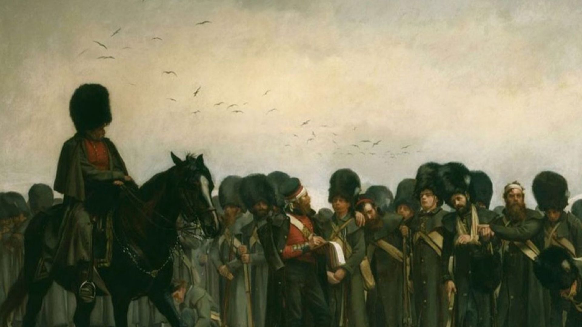 Granaderos de la Guardia tras la batalla.