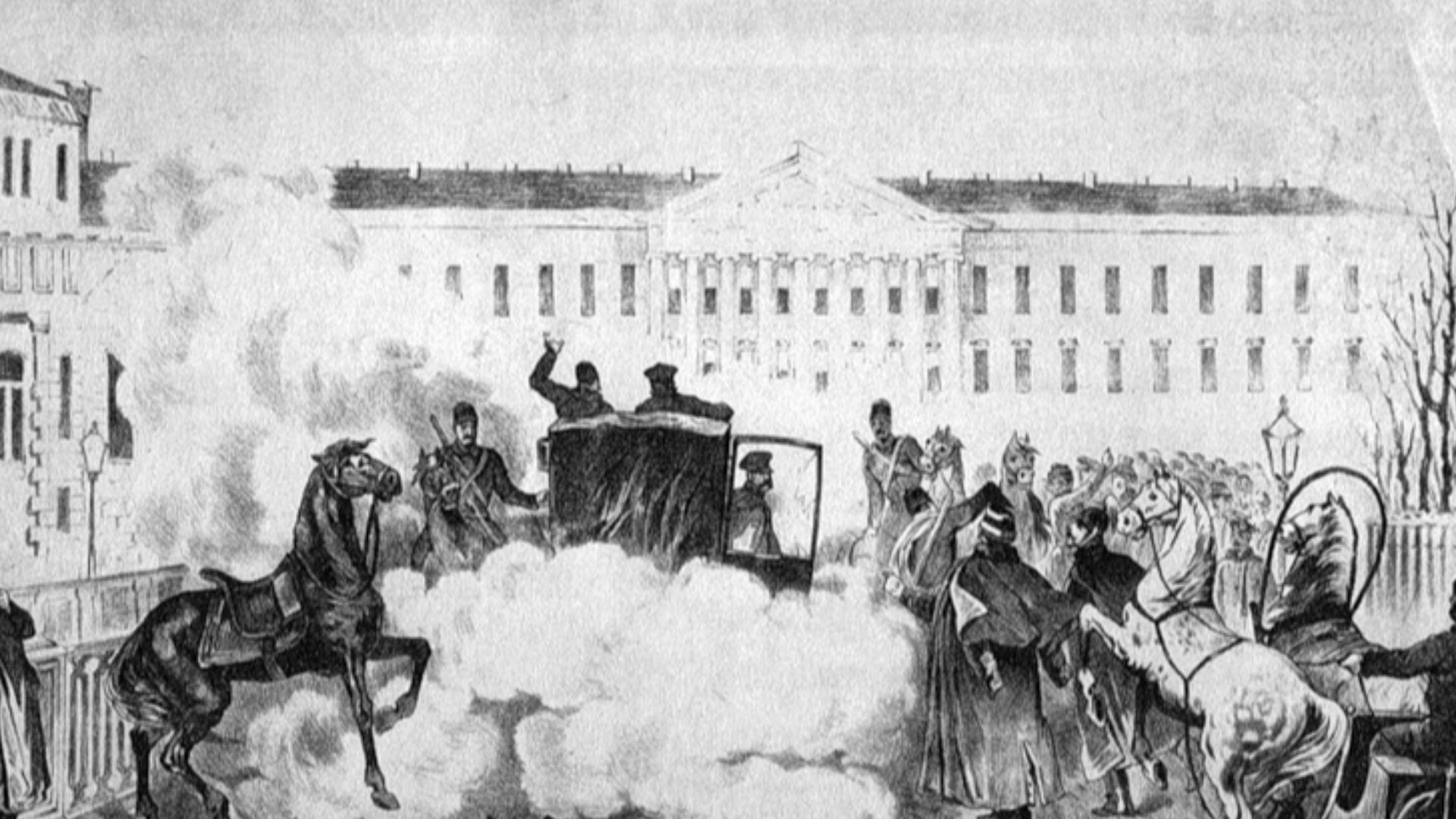 Набережная Екатерининского канала 1 марта 1881 года.