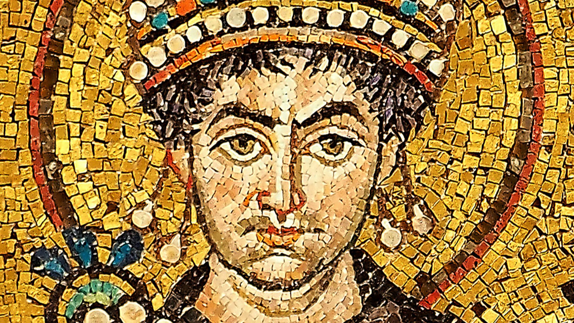 San Vitale (Ravenna) - Mosaic of Iustinianus I