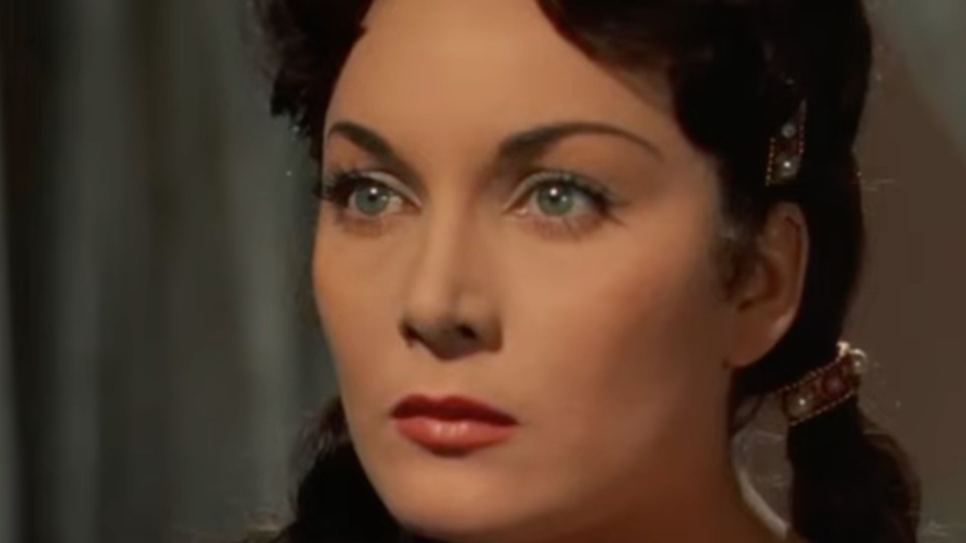 Gianna Maria Canale nel film Teodora (1954), girato negli stabilimenti S.A.F.A. Palatino