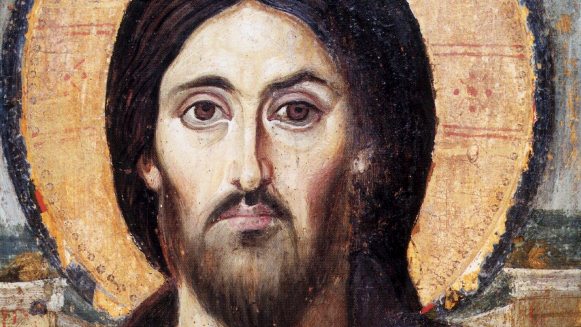 The Christ Pantocrator of St. Catherine's Monastery at Sinai, a 6th-century encaustic icon.