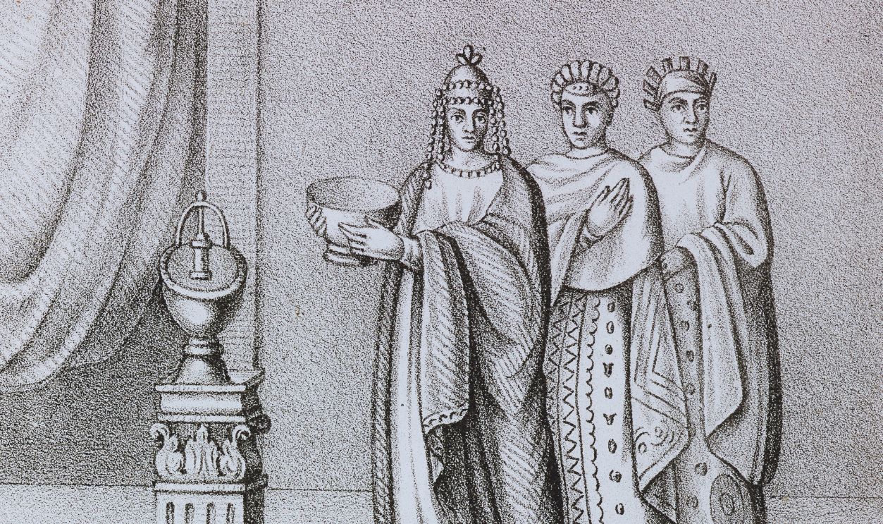 Gettyimages - 1162769882, Empress Theodora with her court ladies, Greece 