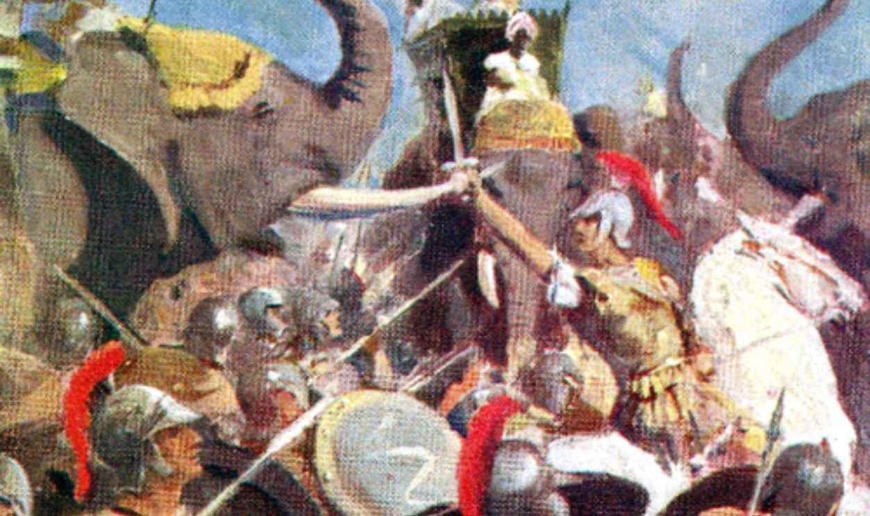 ALEXANDER'S BATTLE WITH PORUS ON THE JHELUM