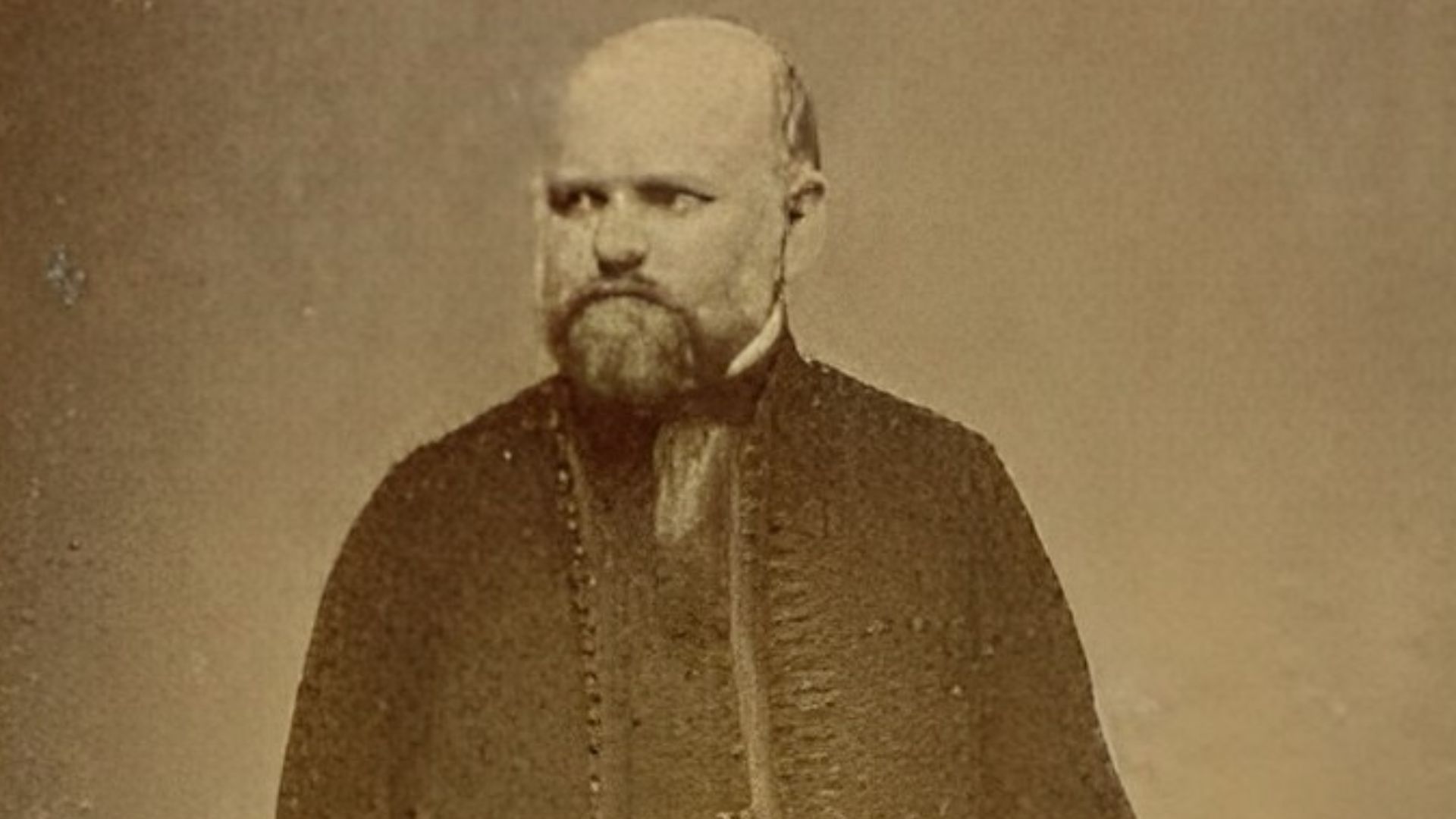 Ignaz Semmelweis in 1863 on a portrait photograph by Antal Simonyi.