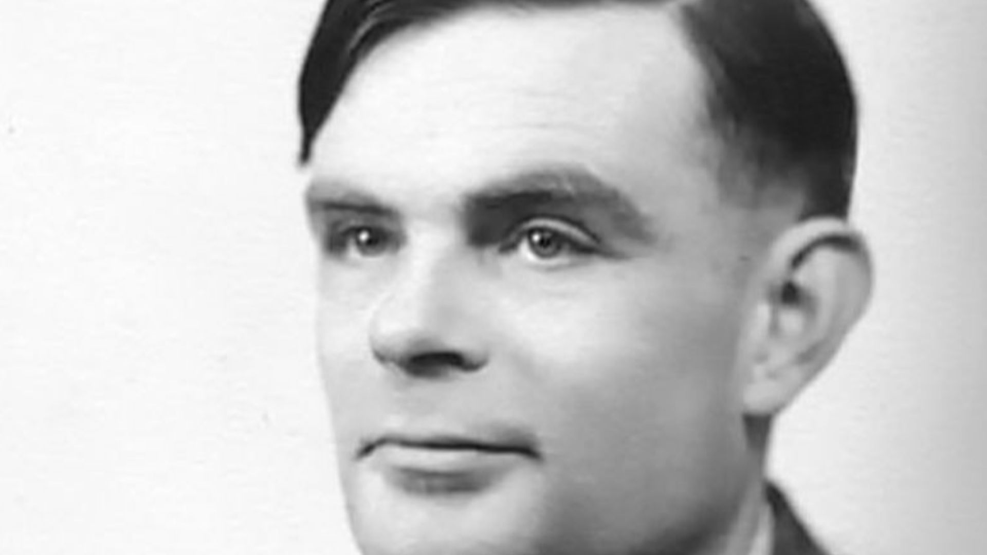 Photograph portrait of Alan Turing, taken on 29 March 1951.