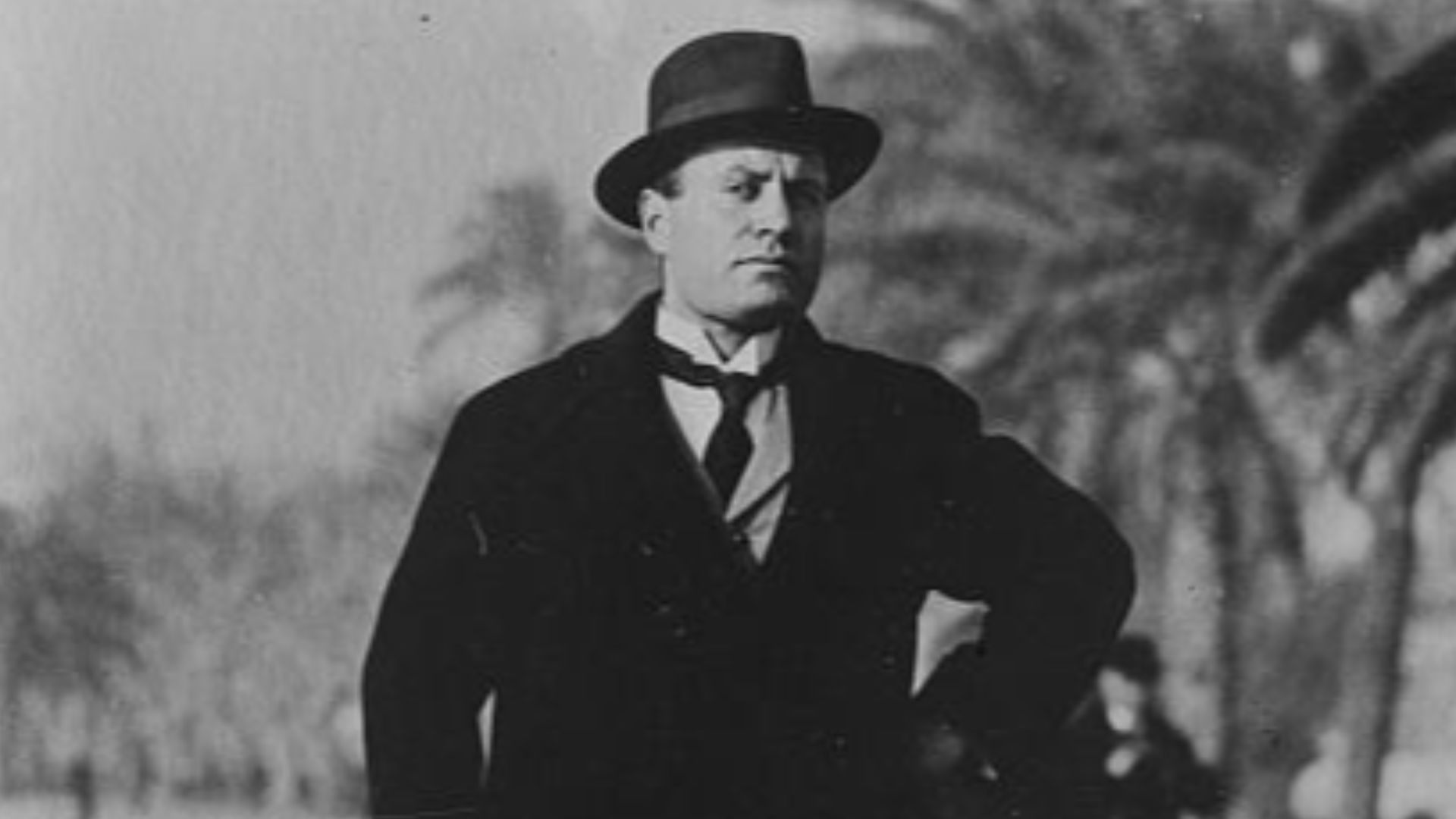 Mussolini on a street early in his political career