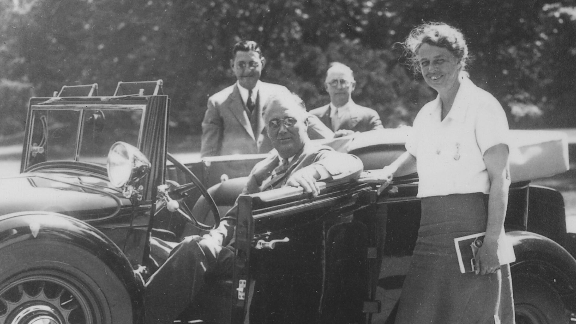 Franklin D. Roosevelt, Eleanor Roosevelt and others in Washington, D. C., 1933.