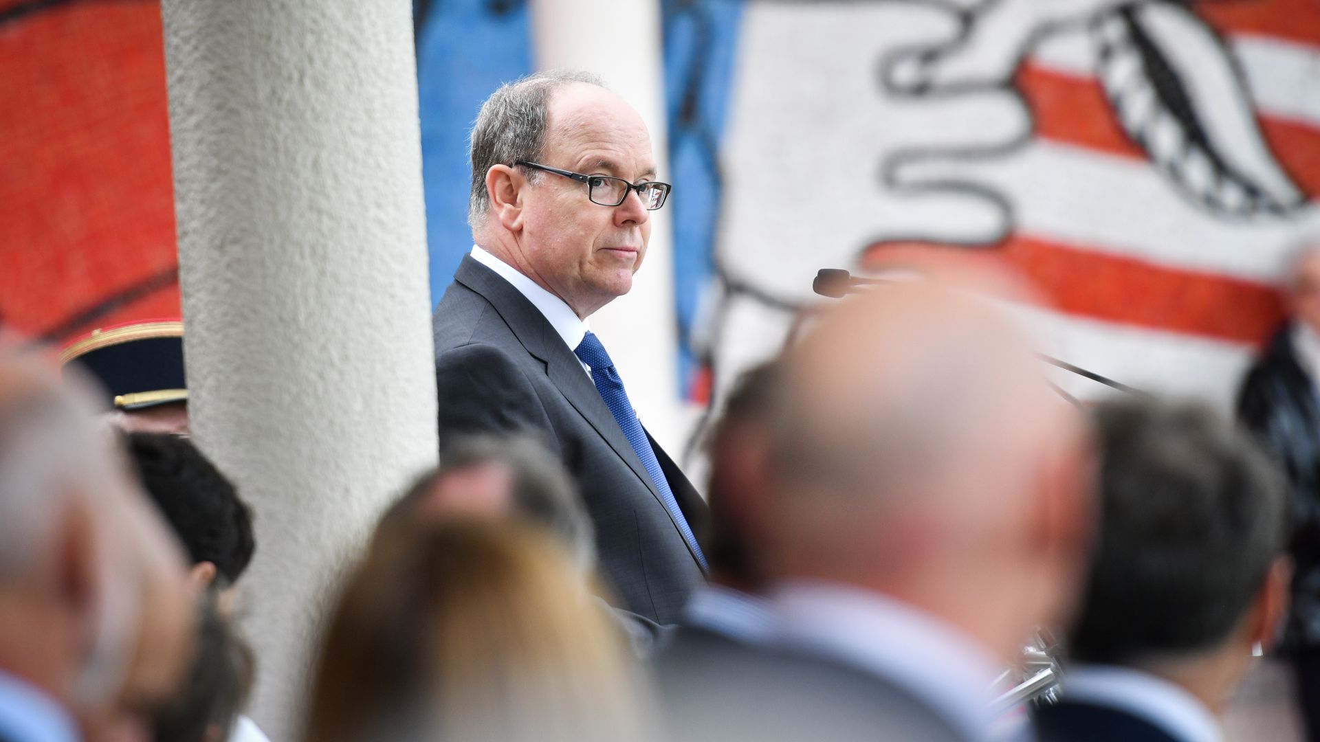 S.A.S le Prince Albert II de Monaco à Saint-Lô, le 7 juin 2019 à l'occasion du 75ème anniversaire du débarquement en Normandie.
