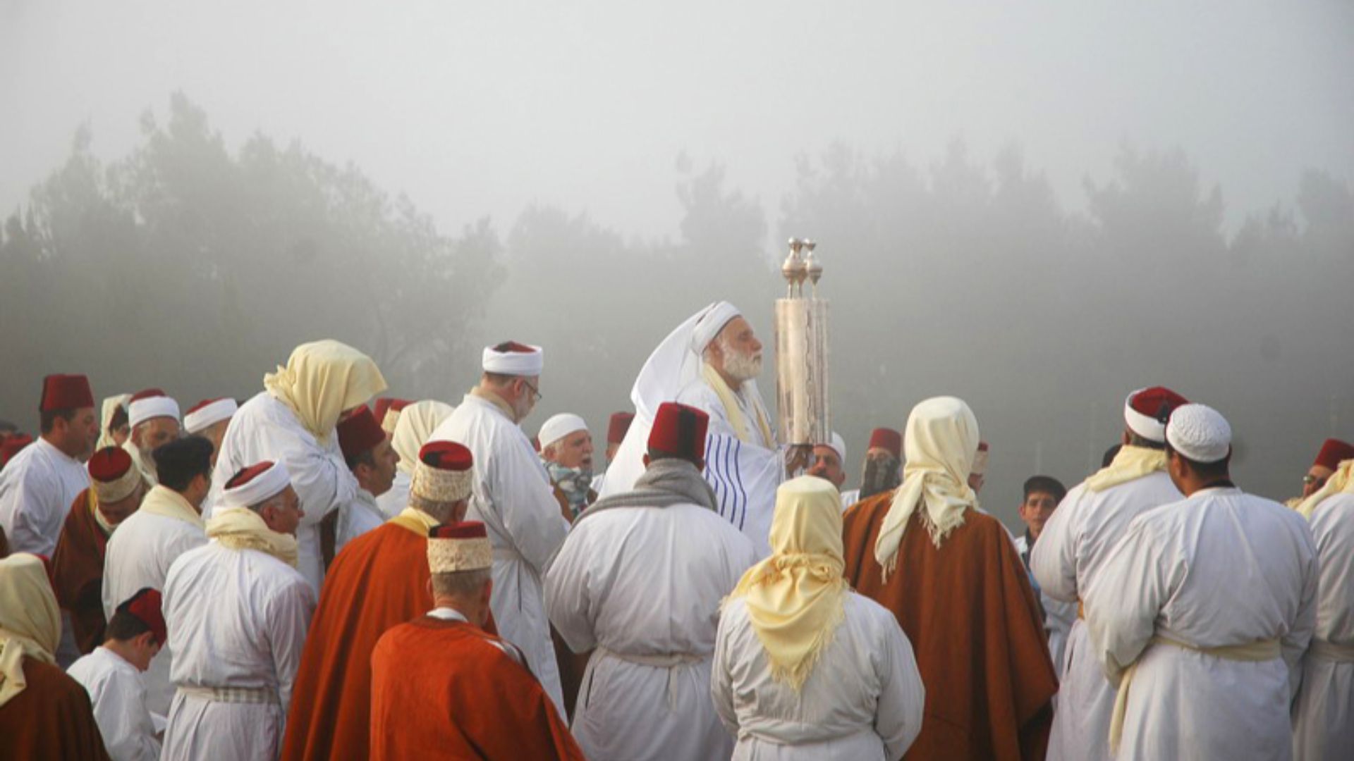Samaritans' Passover pilgrimage on Mount Gerizim, West Bank.