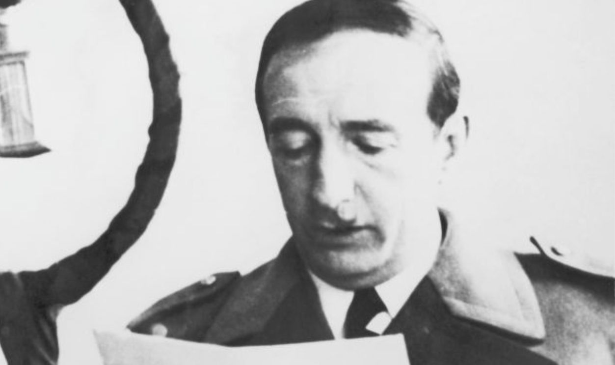 King Zog of Albania (1895 - 1961) makes a speech from the new radio station at Tirana, Albania, which he has just opened, in celebration of the 26th anniversary of Albanian independence, November 1938.