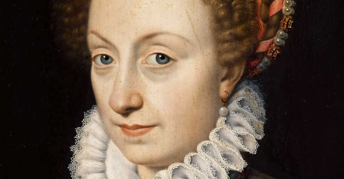 Jeanne d'Albret, Queen of Navarre (1528-1572), circa 1570. Found in the Collection of the Musée Condé, Chantilly. Artist Clouet, François (1510-1572).