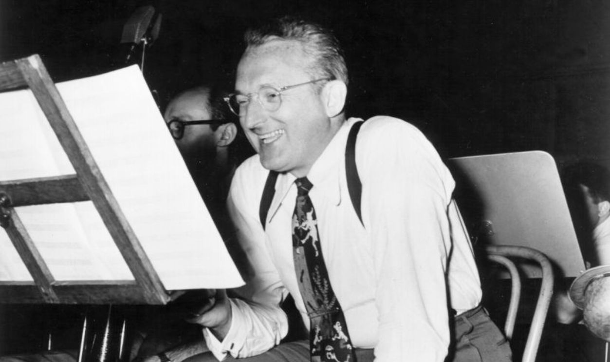 CIRCA 1947: Big Band Leader Tommy Dorsey rehearses circa 1947. 