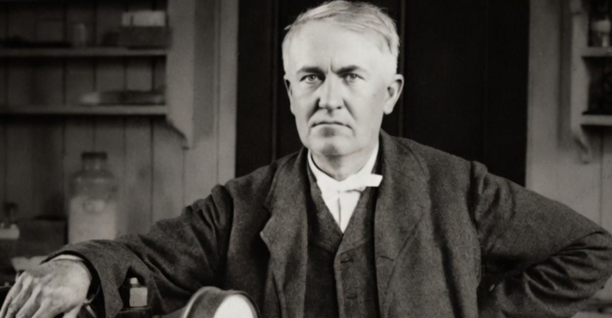 Thomas A. Edison in his West Orange, New Jersey, laboratory,