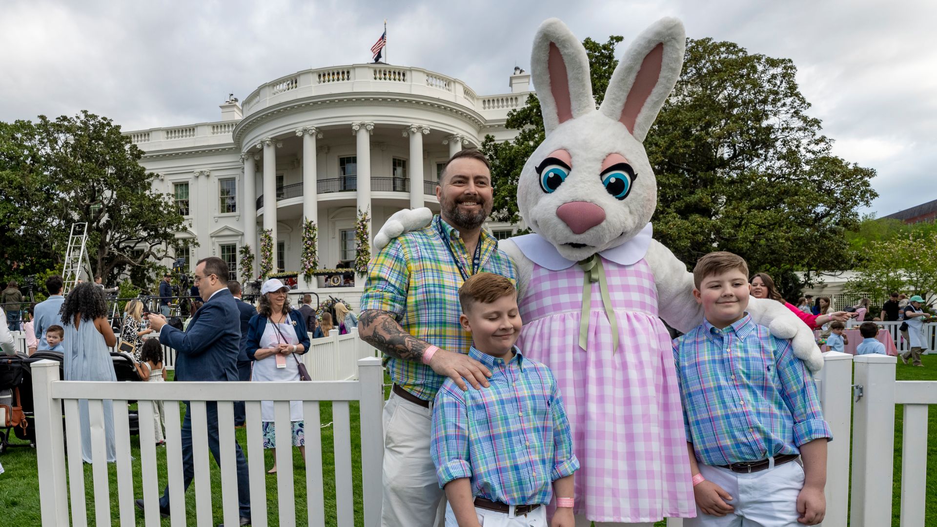 Guests participate in activities at the annual White House Easter Egg Roll, Monday, April 21, 2025, on the South Lawn of the White House.(Official White House Photo by Carlos Fyfe)