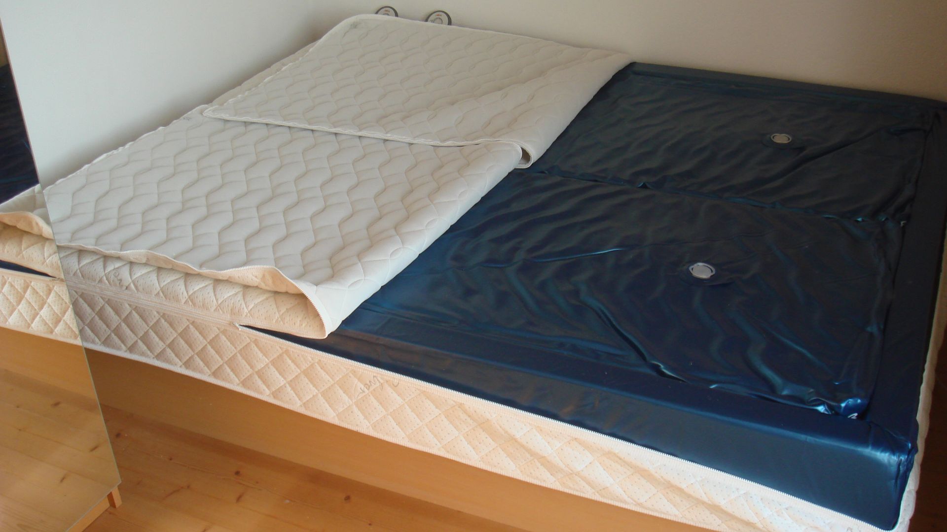 Softside Waterbed inside 160x200cm with heating and two waterchambers