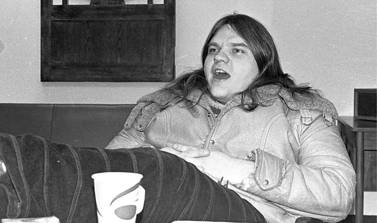Meat Loaf at E.B. Marks Music Room working on his debut album, 1976