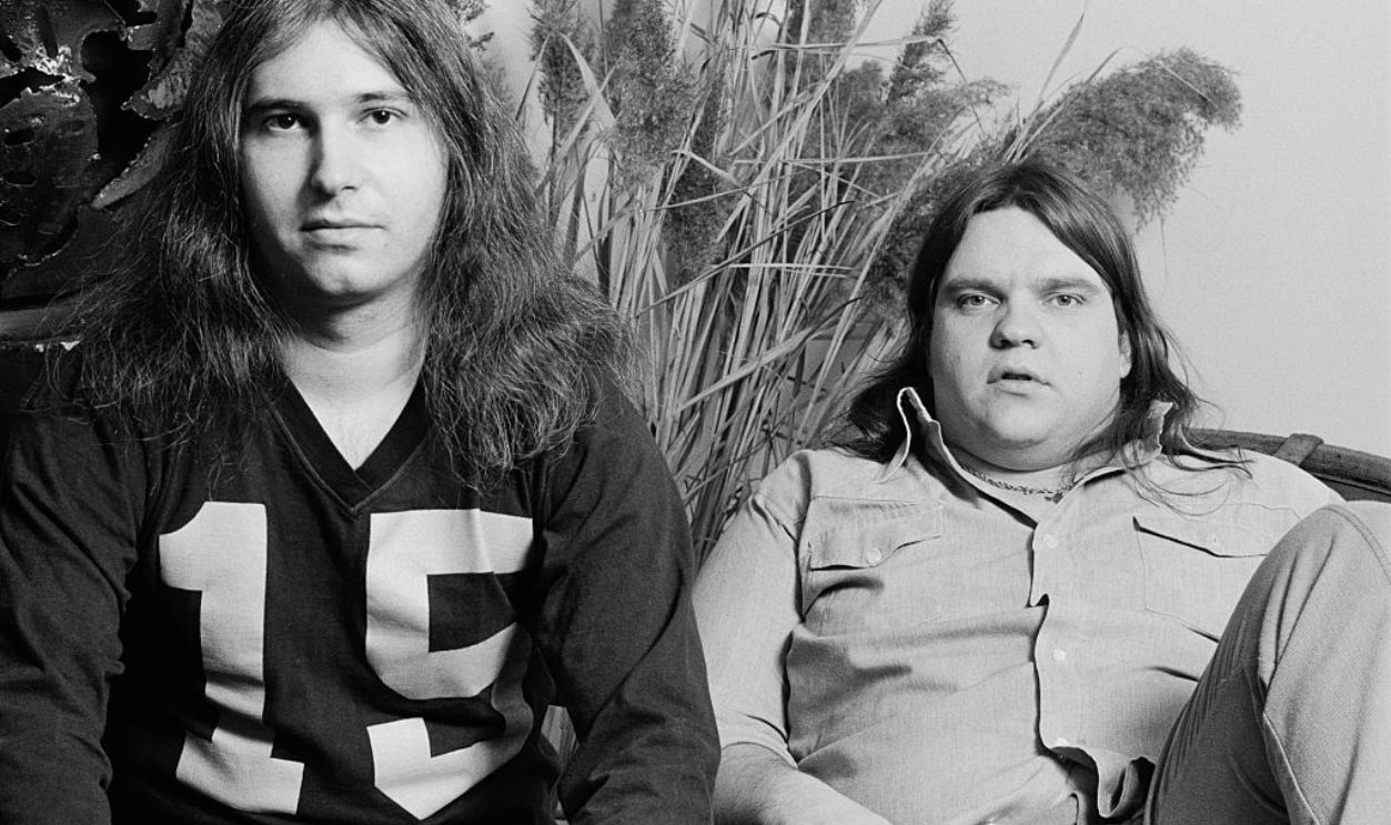 American songwriter and producer Jim Steinman (left) with singer Meat Loaf, USA, March 1978.