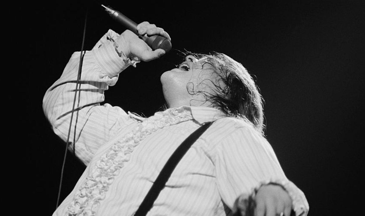 American singer Meat Loaf performing on the Bat Out Of Hell Tour, USA, March 1978.