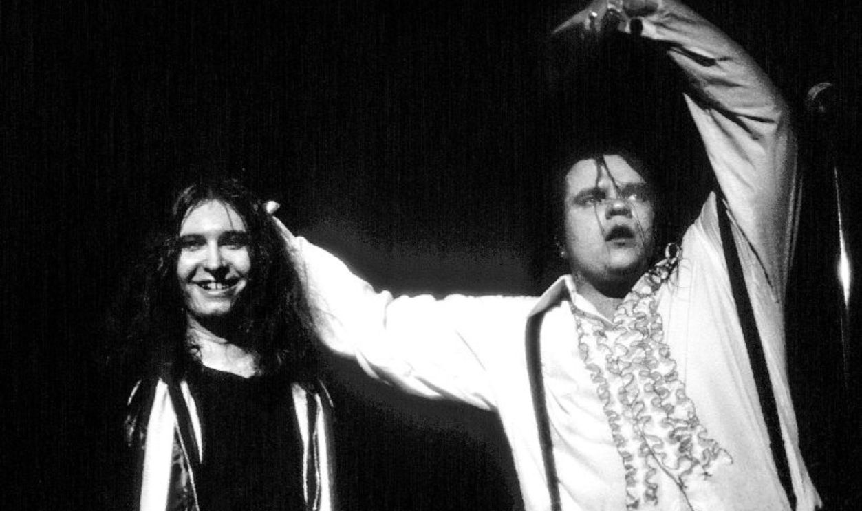 PHILADEPHIA, PA - APRIL 1978: Meatloaf and Jim Steinman perfoming at The Tower Theater, Philadelphia, PA on April 17, 1978. 