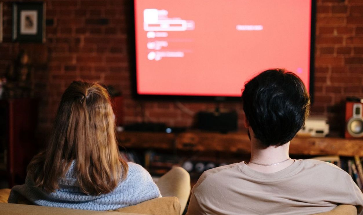 Couple watching TV