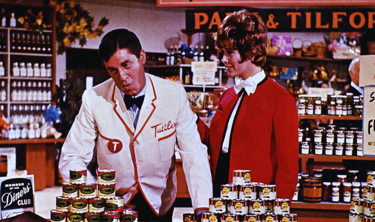 Gettyimages - 1262774883, Der Ladenhueter, Who'S Minding The Store? Kino. Der Ladenhueter, Who's Minding The Store?, Der Ladenhueter, Who's Minding The Store?, Jerry Lewis, Jill St. John , 1963, Der Ladenhüter. 