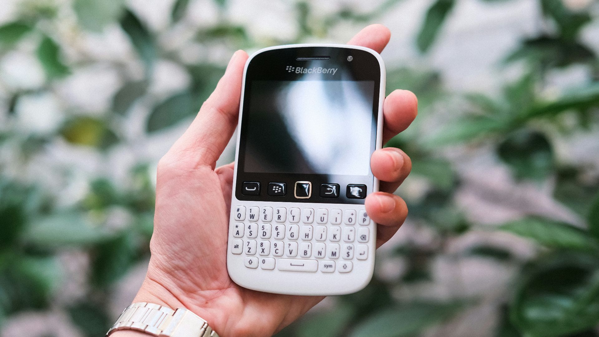 a person holding a smart phone in their hand