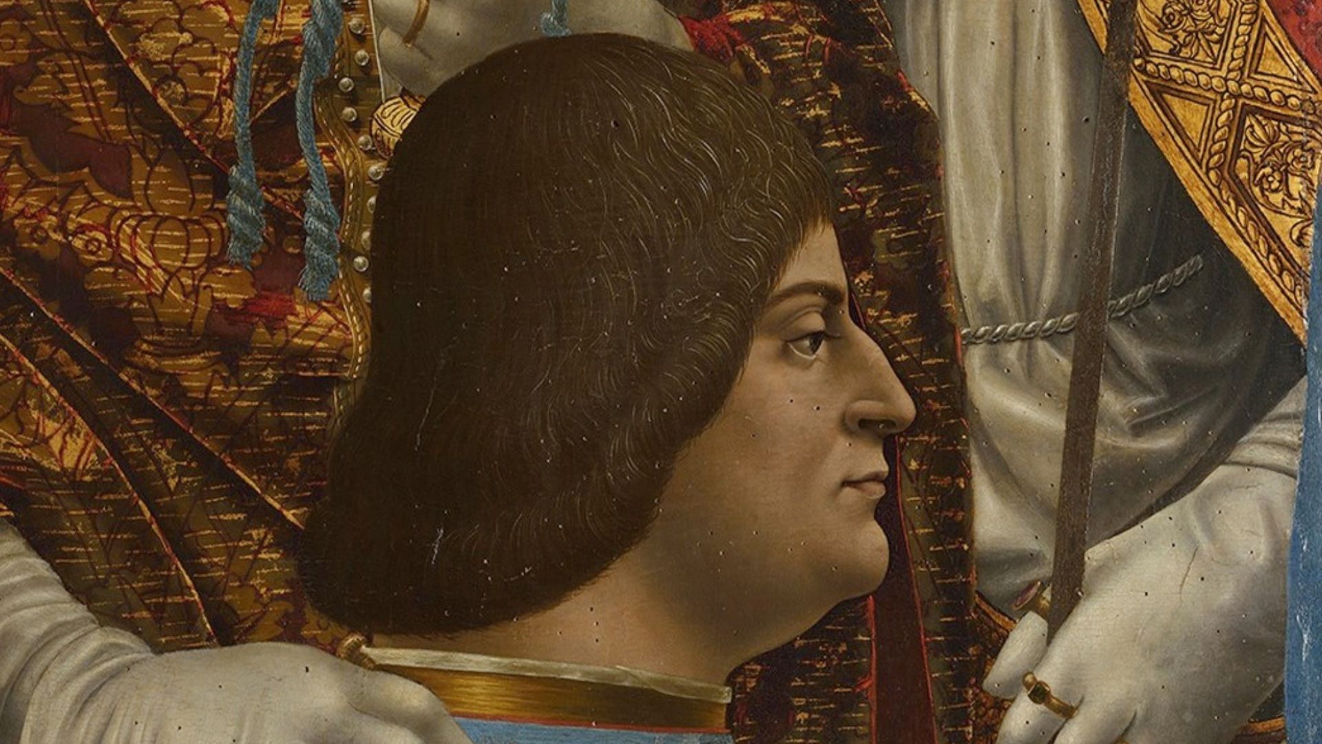 detail: Ludovico Il Moro and his son Massimiliano Sforza
