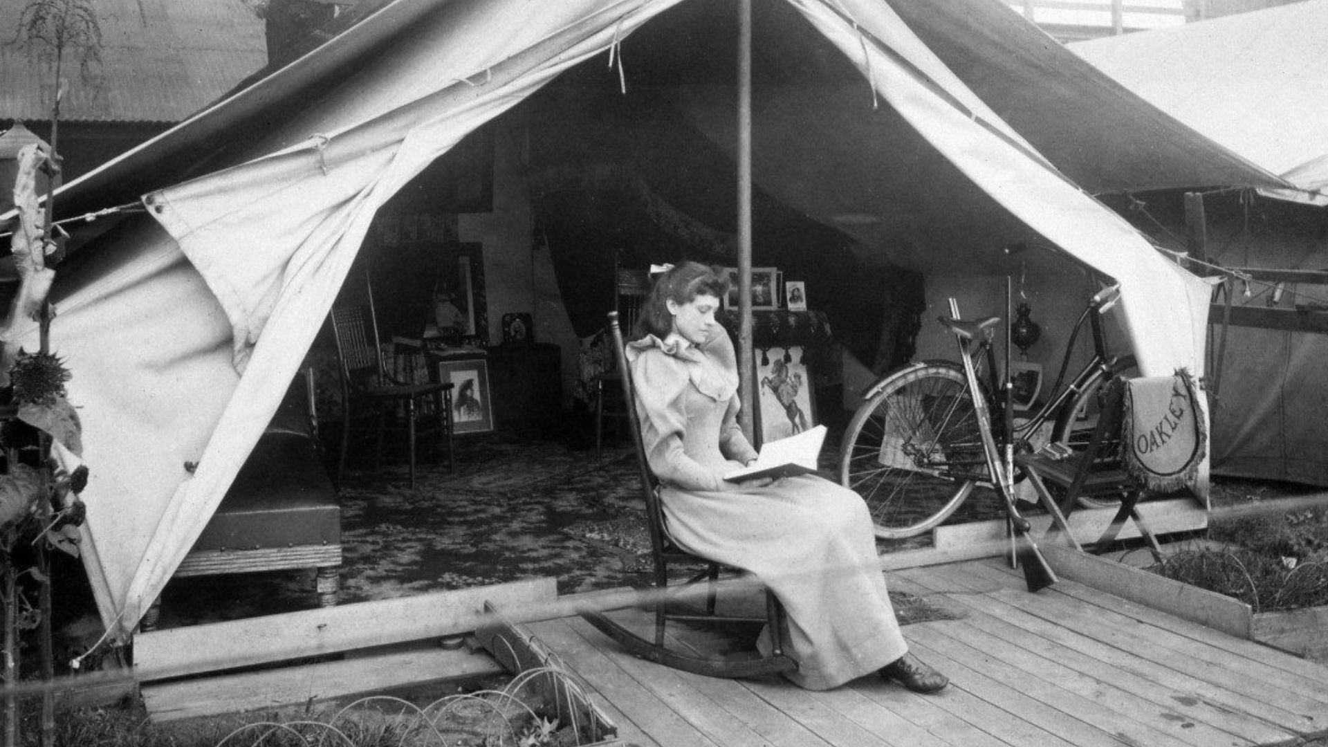 Annie Oakley in the Chicago Worlds Fair guide pages 69 and 73