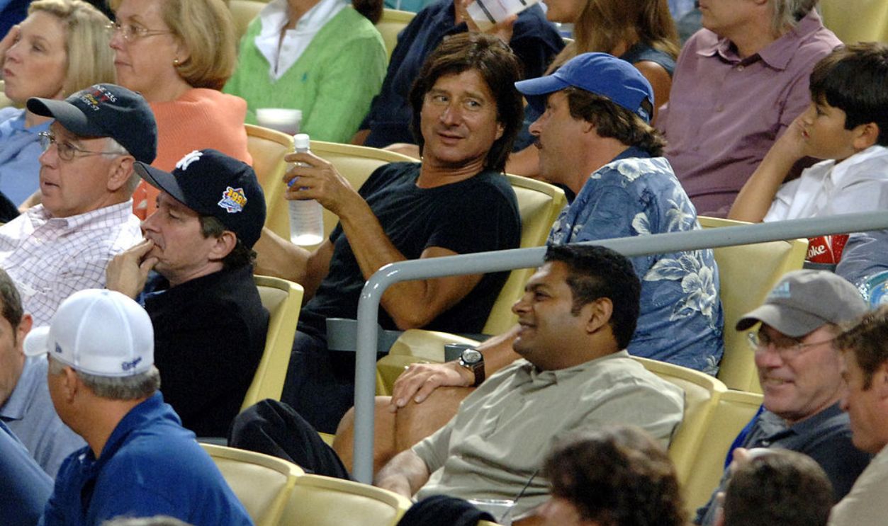 Journey lead singer Steve Perry during Steve Perry Attends San Diego Padres vs Los Angeles Dodgers at Dodger Stadium - September 18, 2006 at Dodger Stadium in Los Angeles, California, United States.