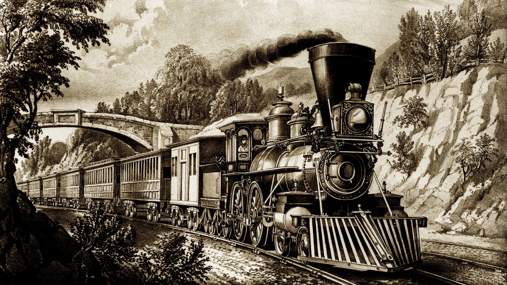 The Express Train by Currier & Ives