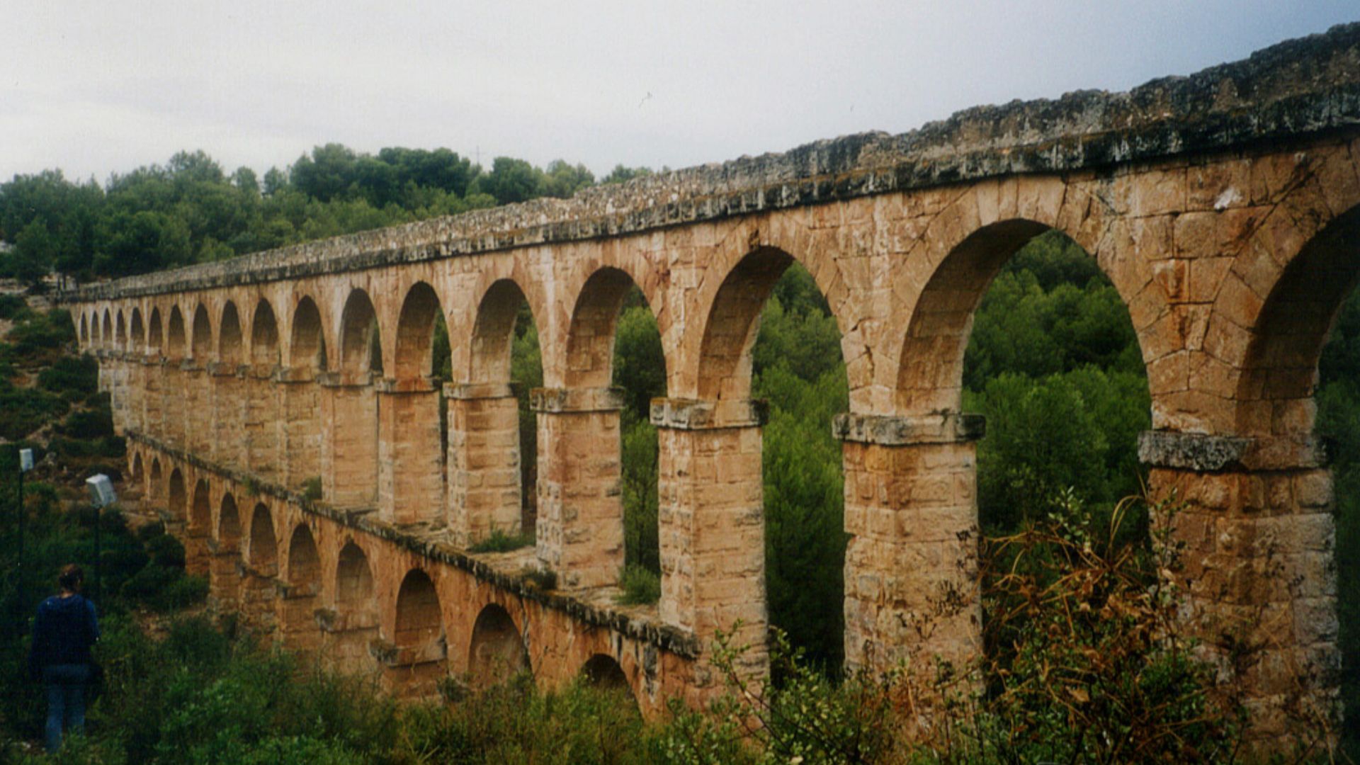 Roman acqueduct near Tarragona, Catalonia, Spain.