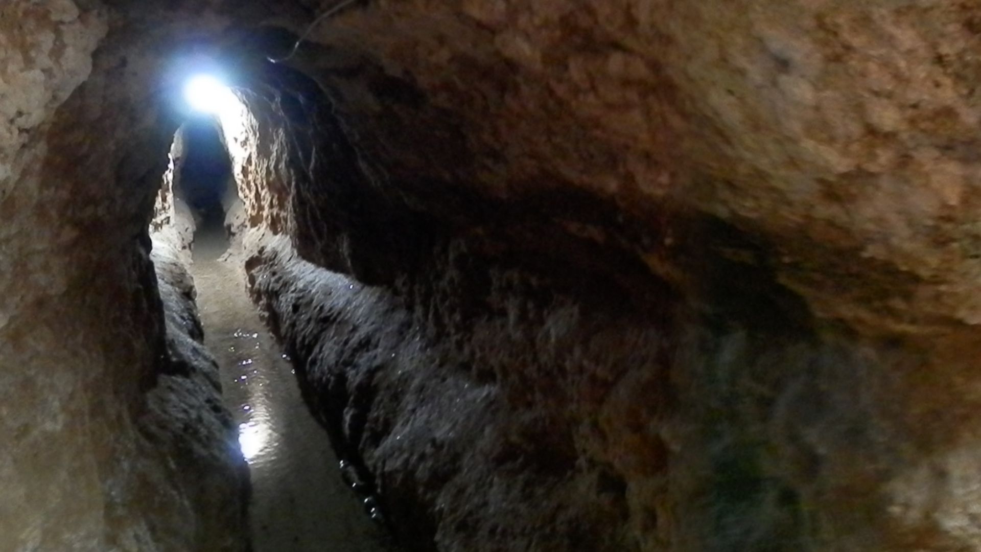 Inside a Qanat in Iran