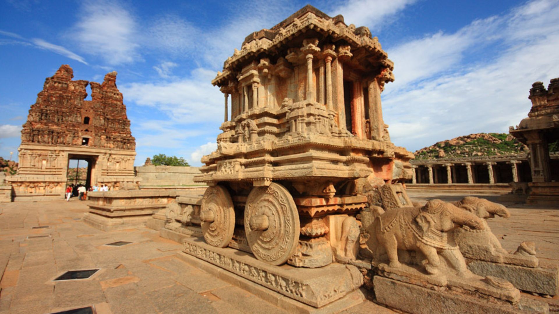 Hampi is an ancient village in the south Indian state of Karnataka. It’s dotted with numerous ruined temple complexes from the Vijayanagara Empire