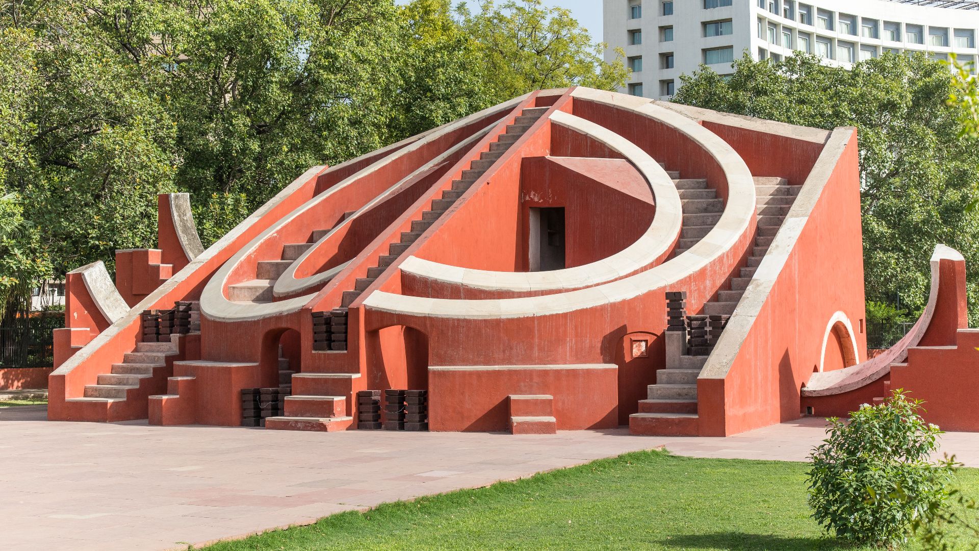 View of Jantar Mantar observatory in Delhi