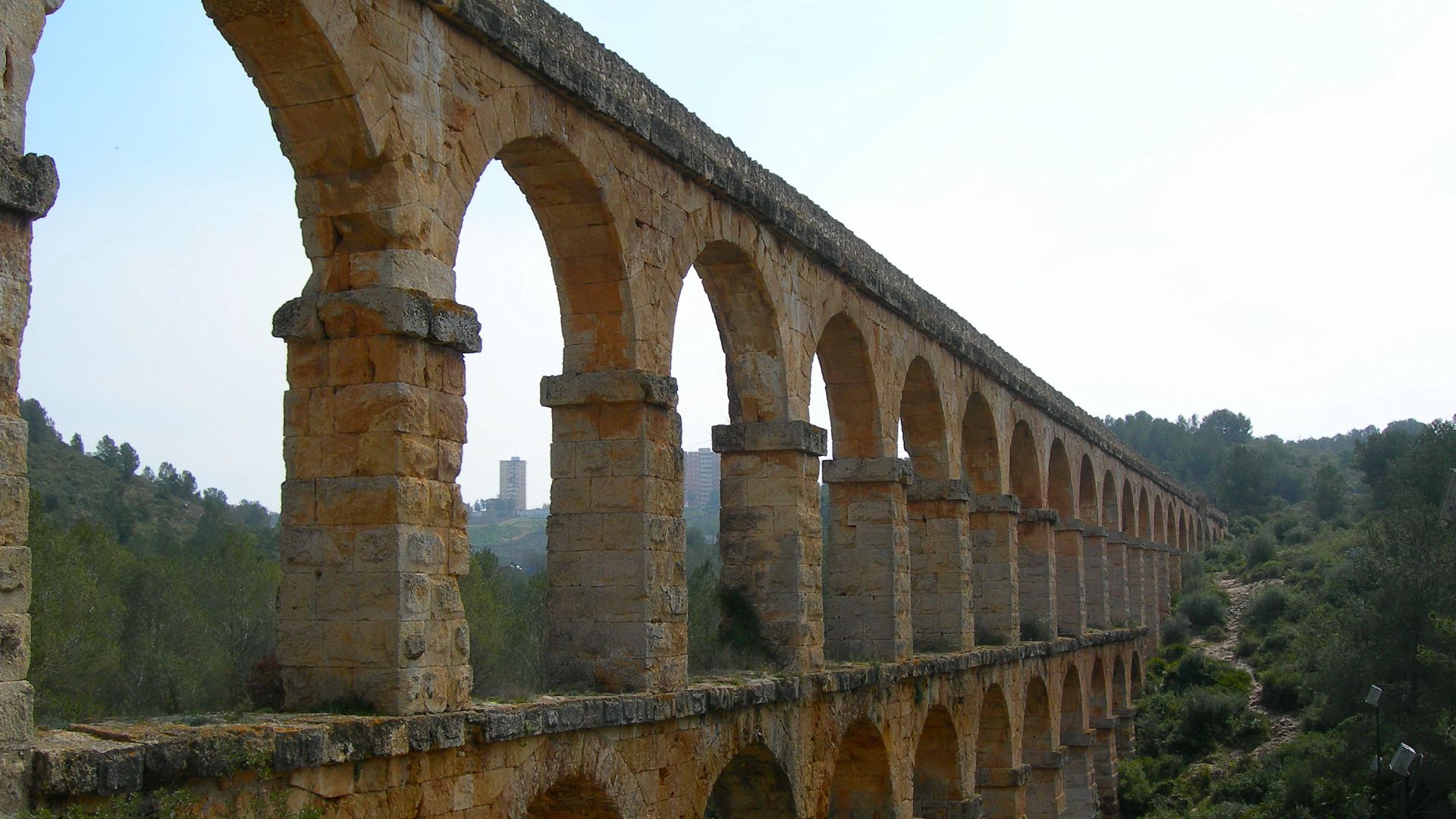 Photo of Tarragona aquaduct built by the Romans.