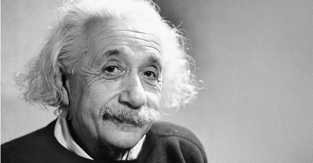 Portrait of German-born American physicist Albert Einstein (1879 - 1955), 1946