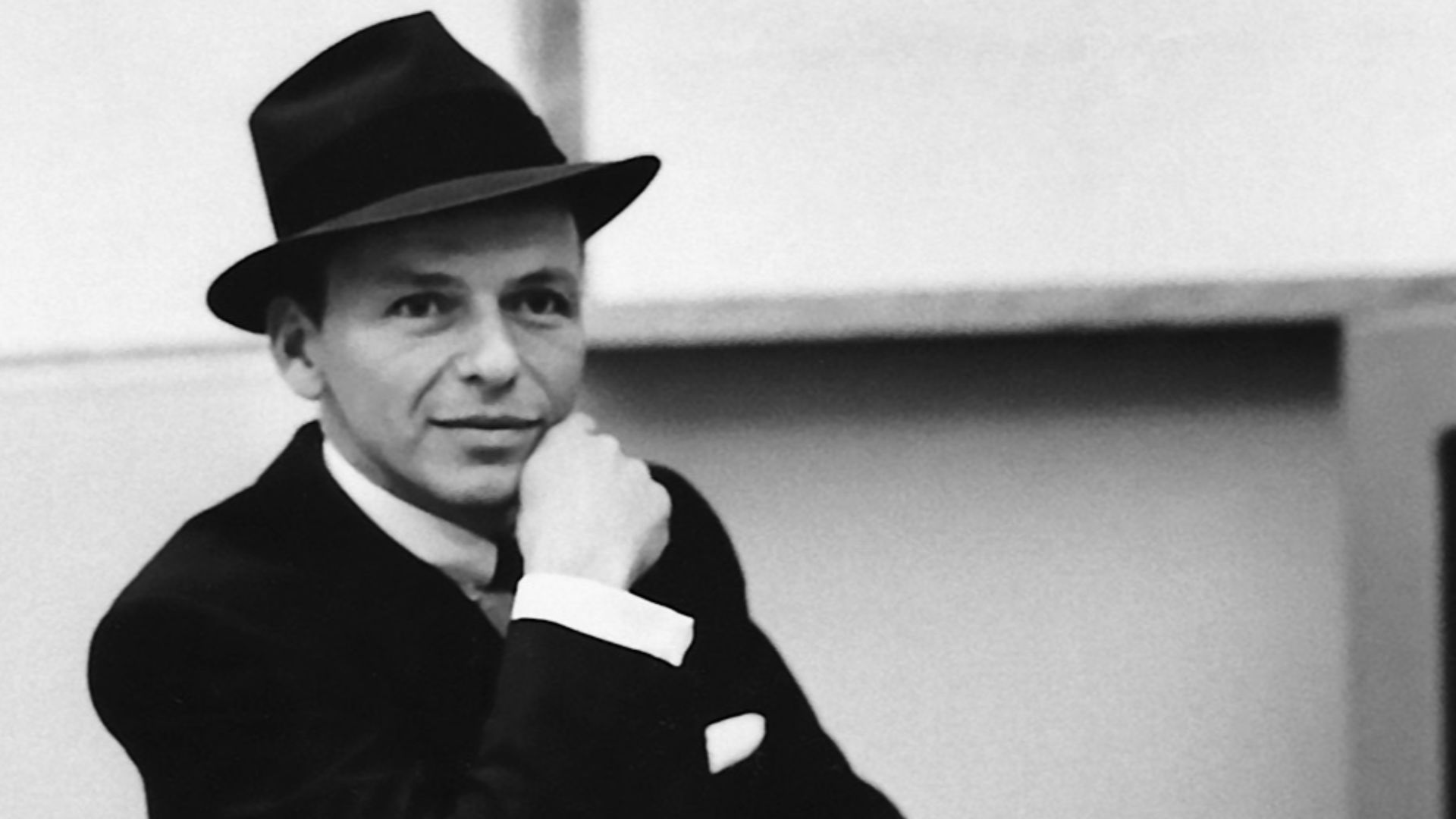 Portrait of Frank Sinatra in the recording studio, October 1957. Capitol Records released the publicity photo to the press to promote Sinatra's appearance in the film Pal Joey, which premiered later that month, and an unnamed upcoming album on Capitol, pr